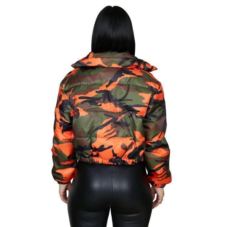 Camouflage puffa jacket, matching boots also available