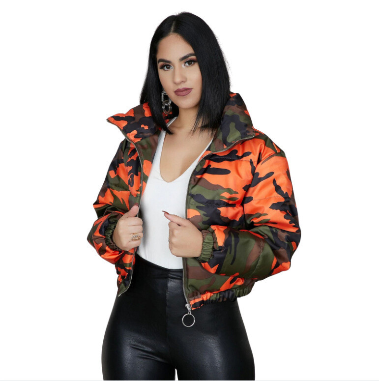 Camouflage puffa jacket, matching boots also available