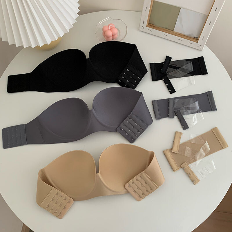Non slip Strapless invisible bra comfortable underwear