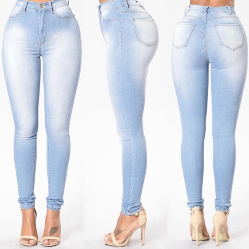 Gradient Fashion Denim jeans High Waist Stretch Slim