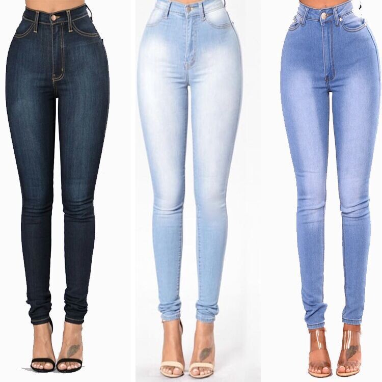 Gradient Fashion Denim jeans High Waist Stretch Slim
