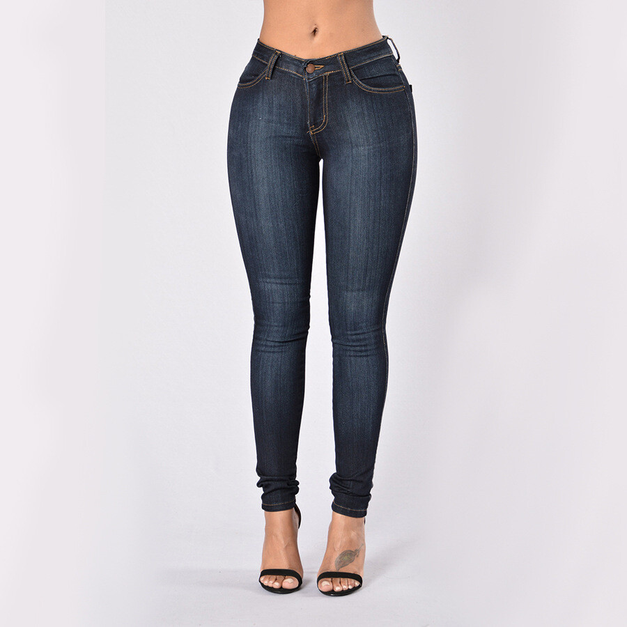 Gradient Fashion Denim jeans High Waist Stretch Slim