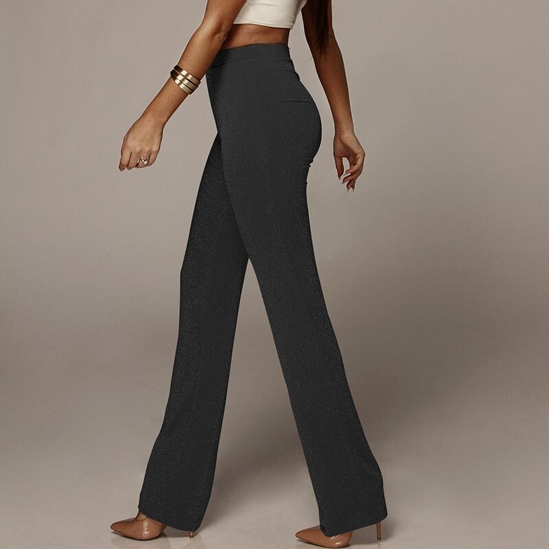 Hipster flared shimmer glitter pants