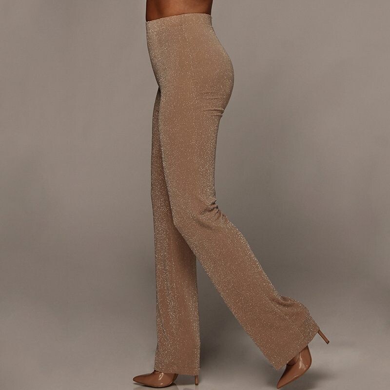 Hipster flared shimmer glitter pants
