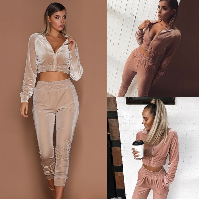 Clothes Women Sweater Winter Ladies Suit Sports Two Set