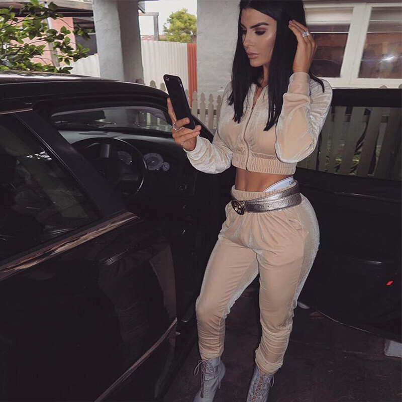 Clothes Women Sweater Winter Ladies Suit Sports Two Set