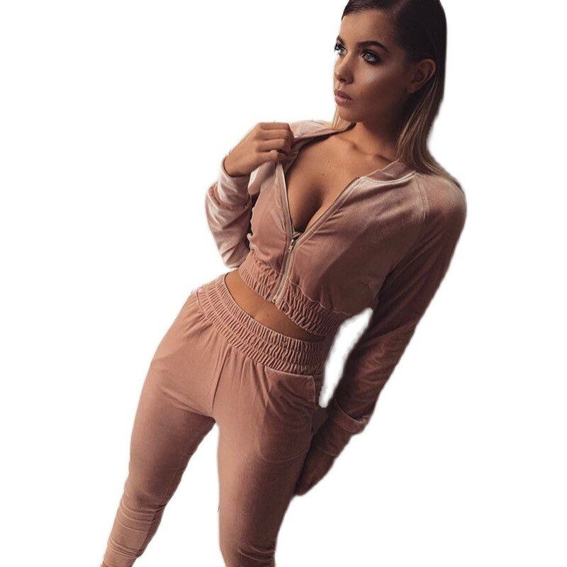 Clothes Women Sweater Winter Ladies Suit Sports Two Set