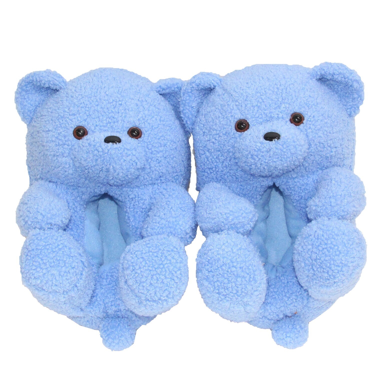 Teddy bear slippers cute plush fur soft slippers