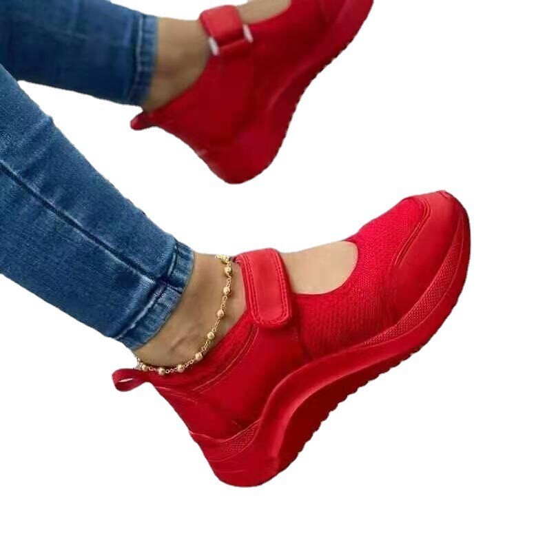  Casual Sports Shoes Sneakers Flat Bottom Velcro Fastening 