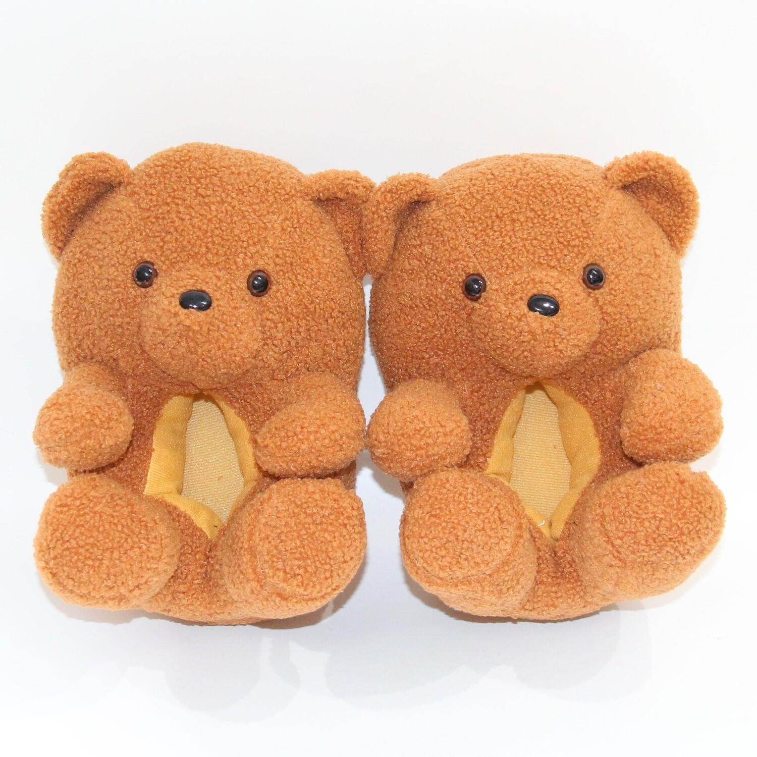 Teddy bear slippers cute plush fur soft slippers