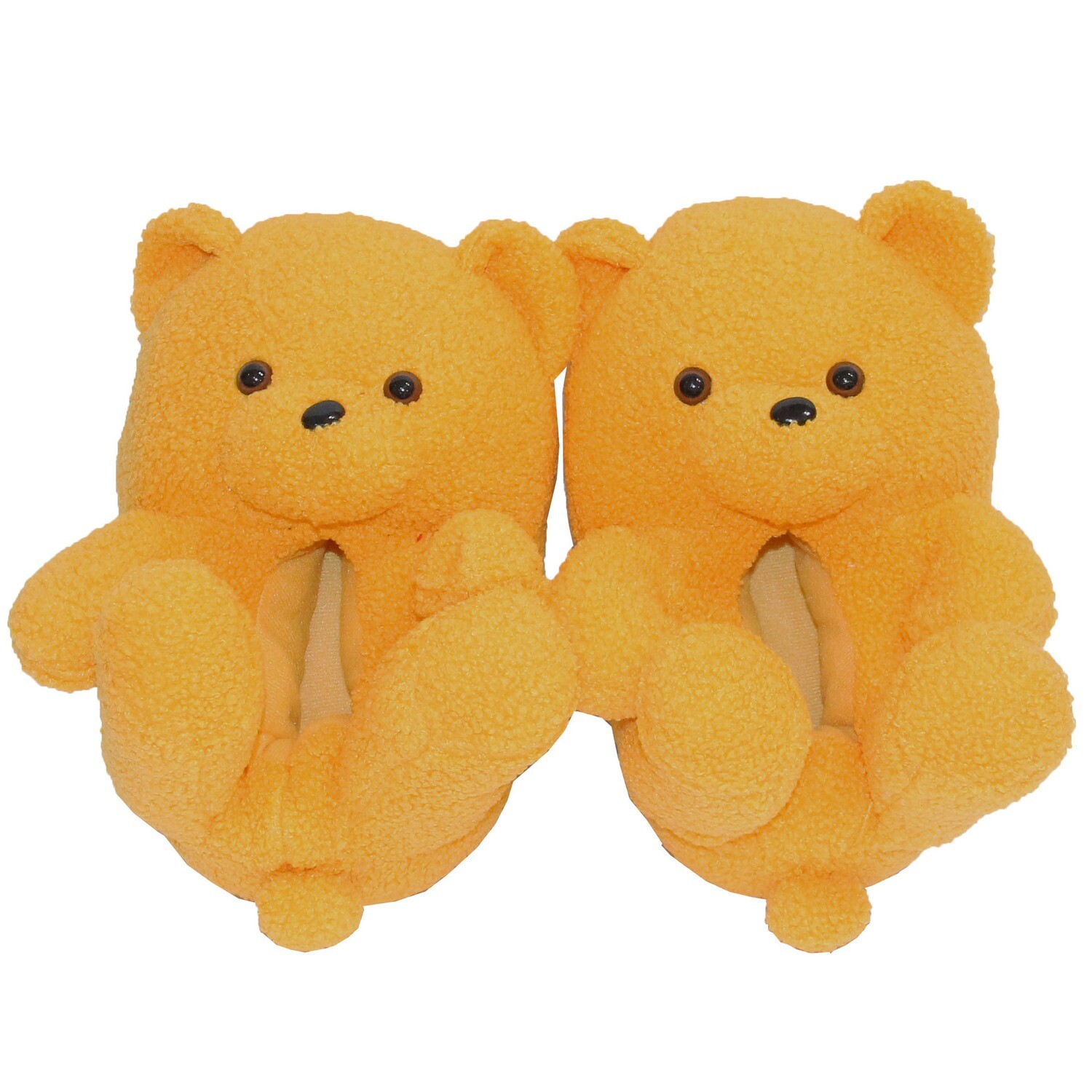 Teddy bear slippers cute plush fur soft slippers