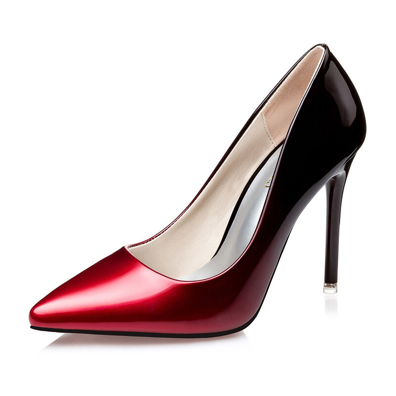 Pointed toe office gradient court high heels