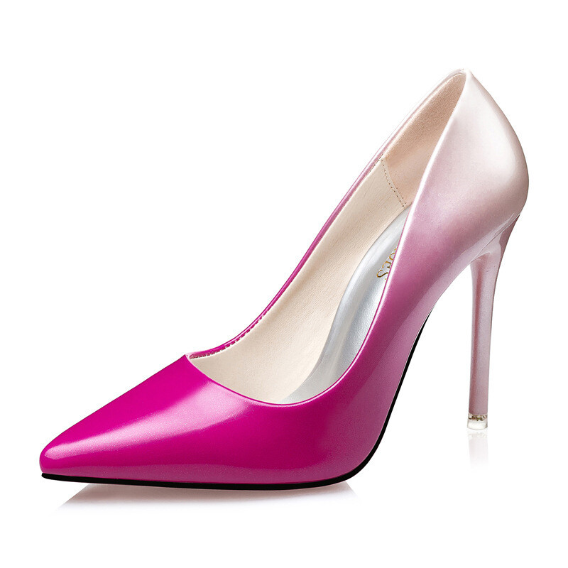 Pointed toe office gradient court high heels