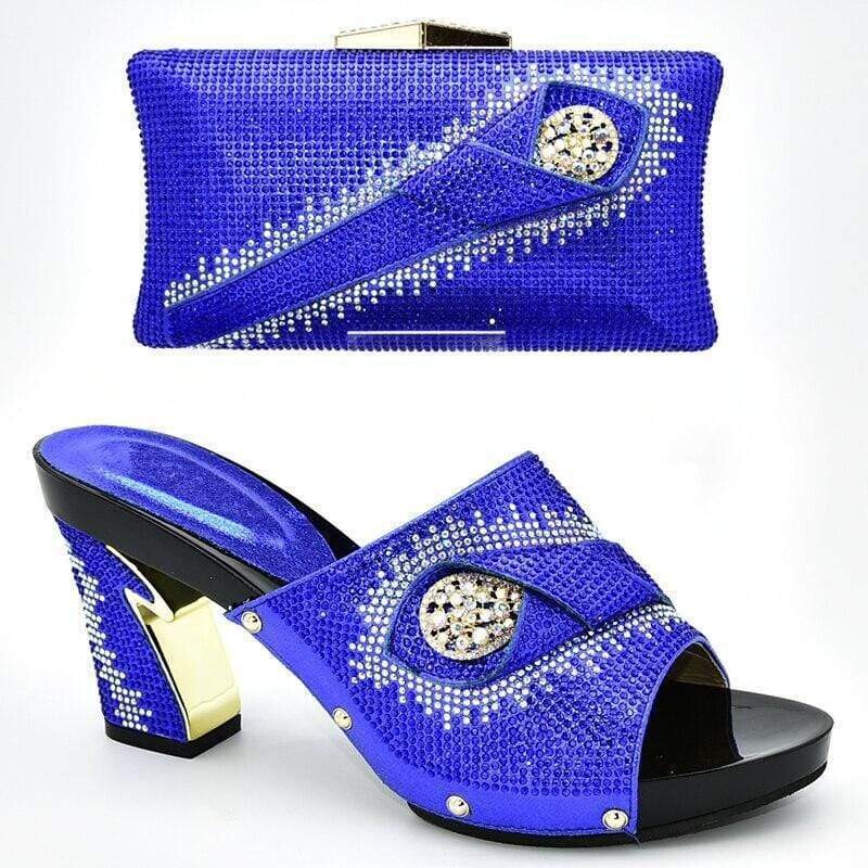 Crystal Design Shoes and Bag Set