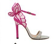 Pointed buckle dream butterfly stiletto super high heel new elegant sandals