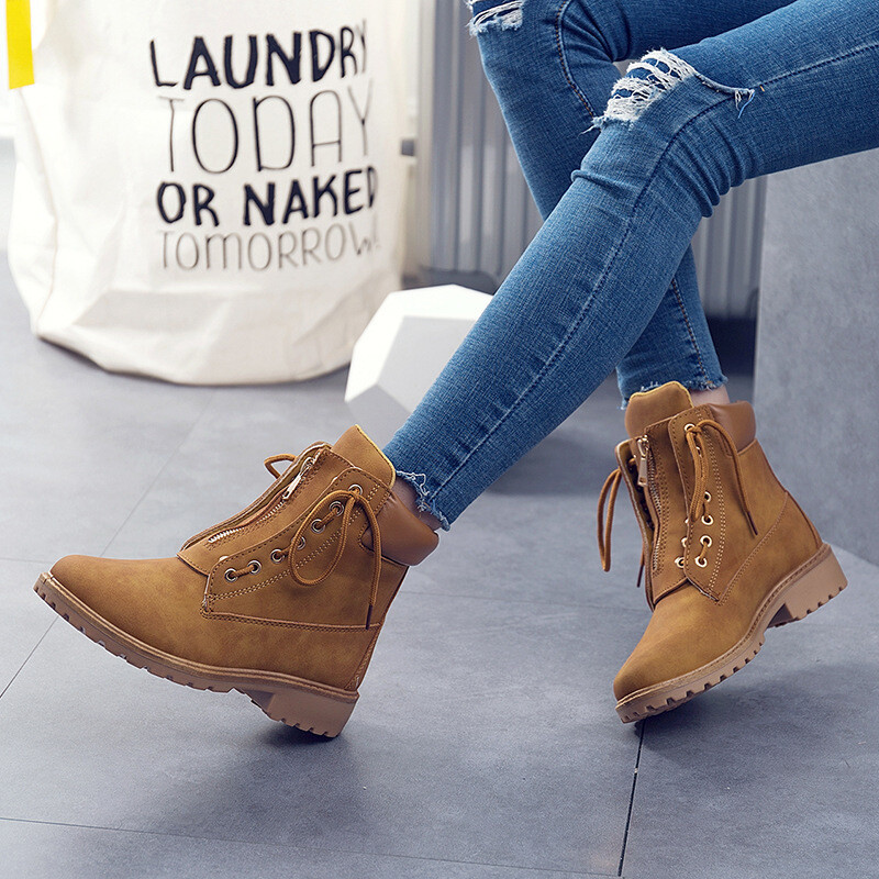 Doc Martin Style Lace up Ankle Boots