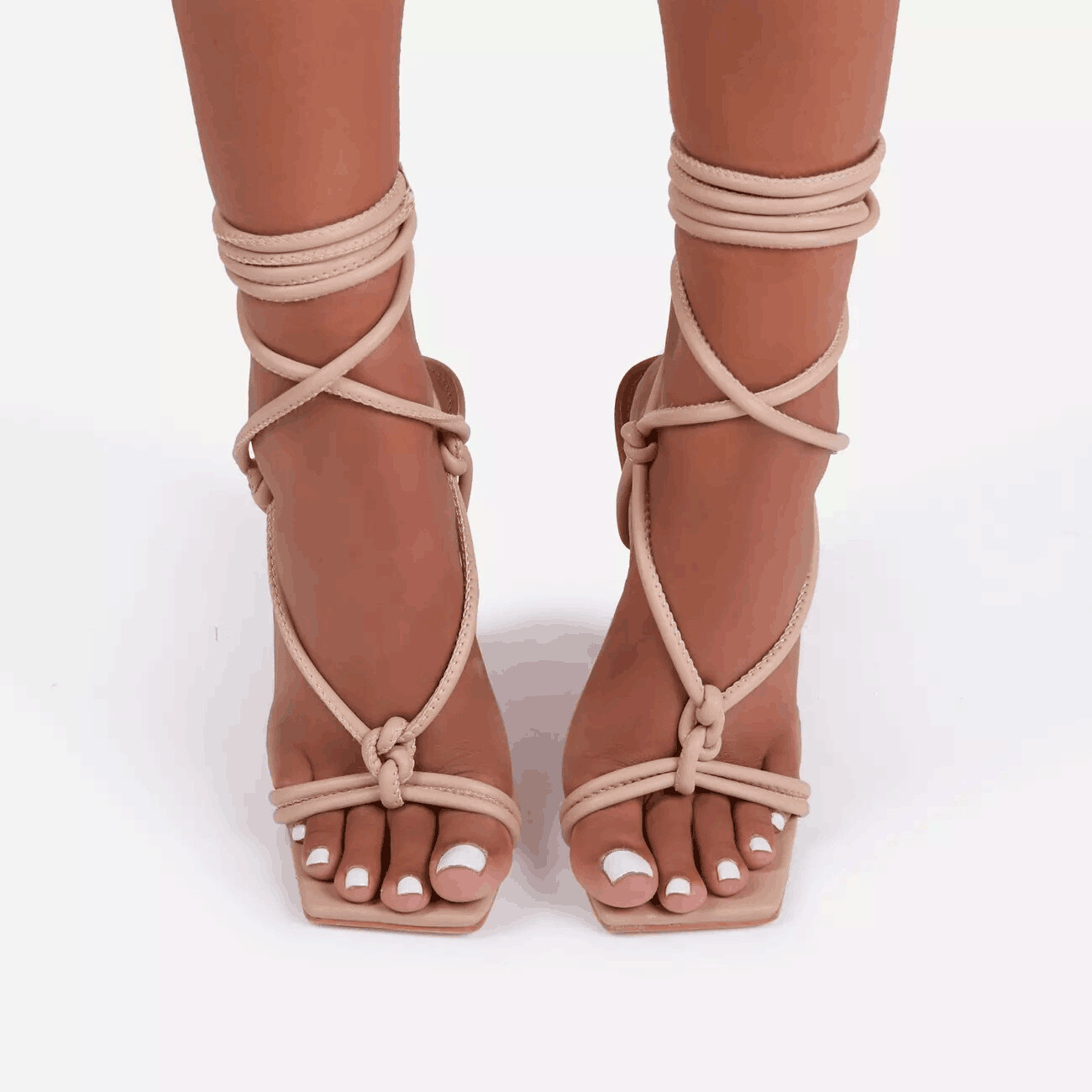  High-heeled Sandals Stiletto Heels Strappy, Color: Apricot, Size: 40