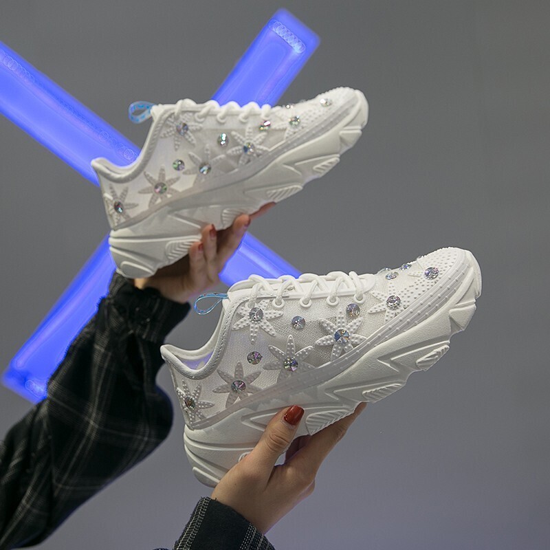 Daisy Crystal Mesh Sneakers