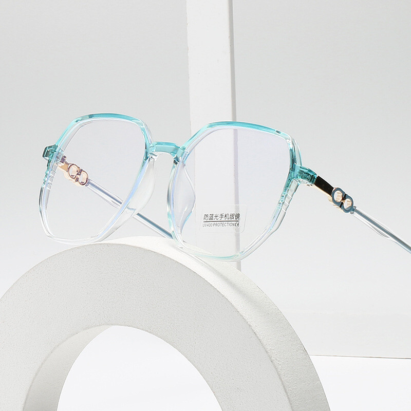 Anti-blue Light Glasses Female Trendy Style Plain Net Red Flat Glasses Frame Students Myopia Finished Products