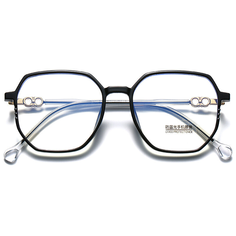 Anti-blue Light Glasses Female Trendy Style Plain Net Red Flat Glasses Frame Students Myopia Finished Products