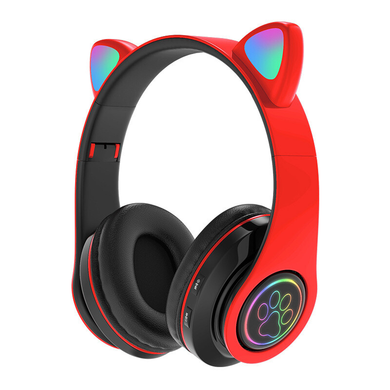 Cute Cat Ear Wireless Headset LED Flashing Light
