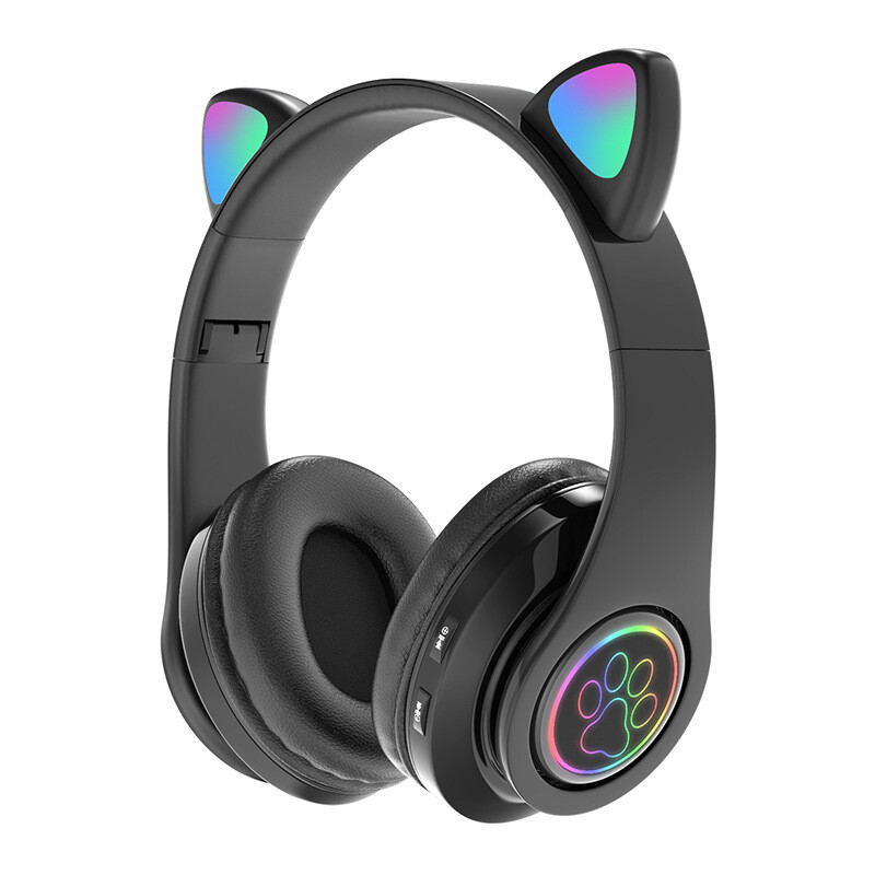 Cute Cat Ear Wireless Headset LED Flashing Light