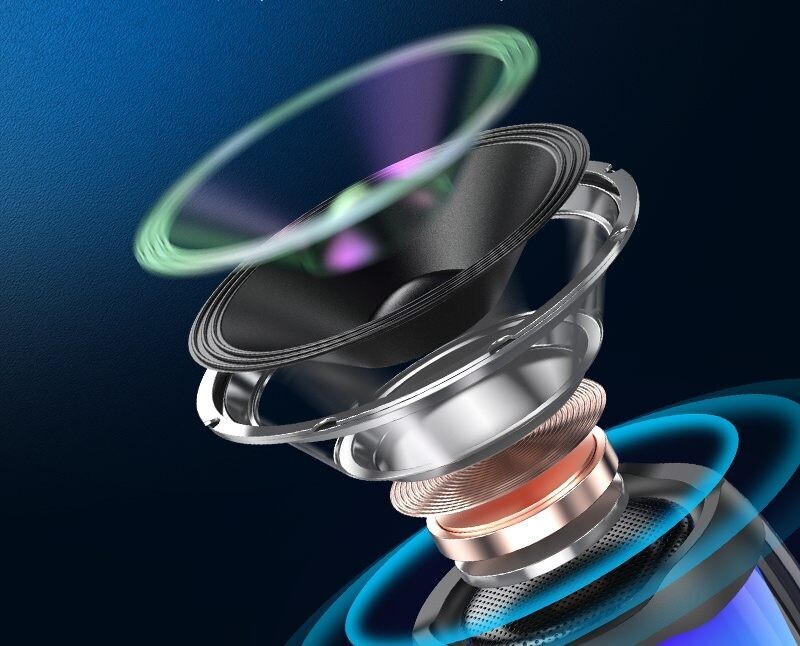 Bluetooth Speaker Full Screen Colorful RGB Transparent Audio Pulsating Subwoofer Desktop Speaker