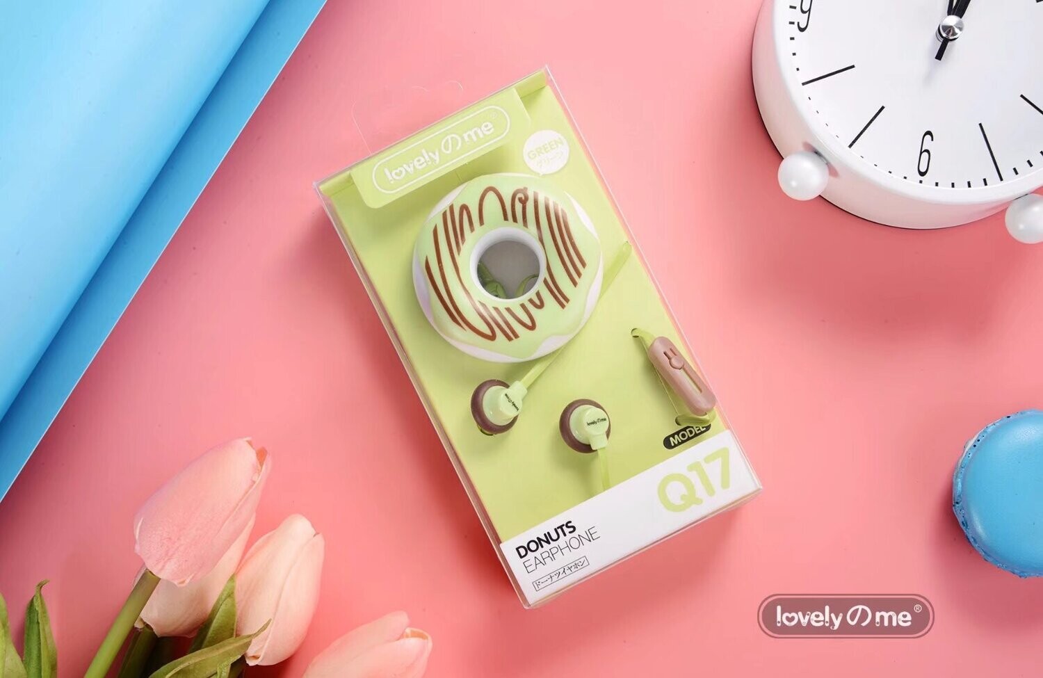 New Creative Macaron Q17 Donut Cartoon Headphones With Mark