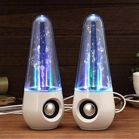 LED Dancing Water Speakers, Color: Circular-white