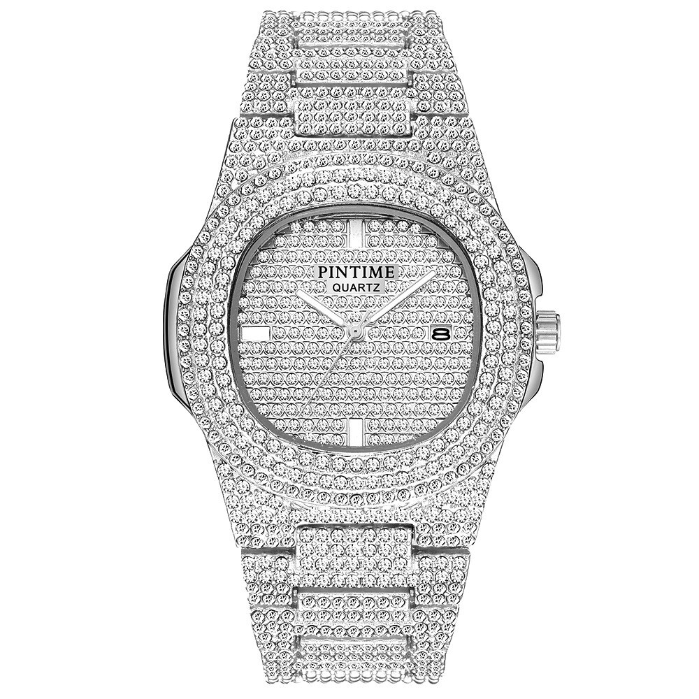 Steel Band Watch Patek Diamond Gypsophila Men&#39;s And Women&#39;s Watches Calendar Quartz Watch