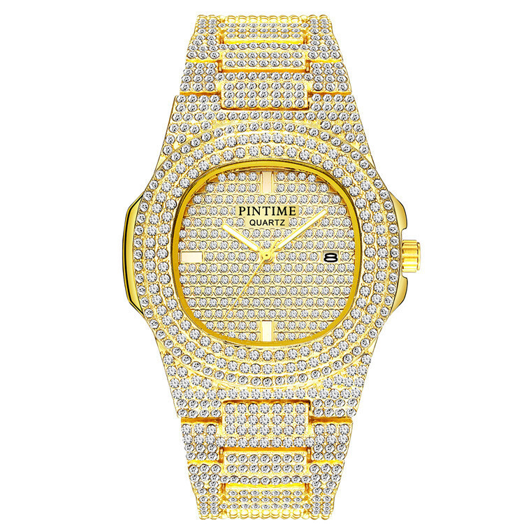 Steel Band Watch Patek Diamond Gypsophila Men&#39;s And Women&#39;s Watches Calendar Quartz Watch
