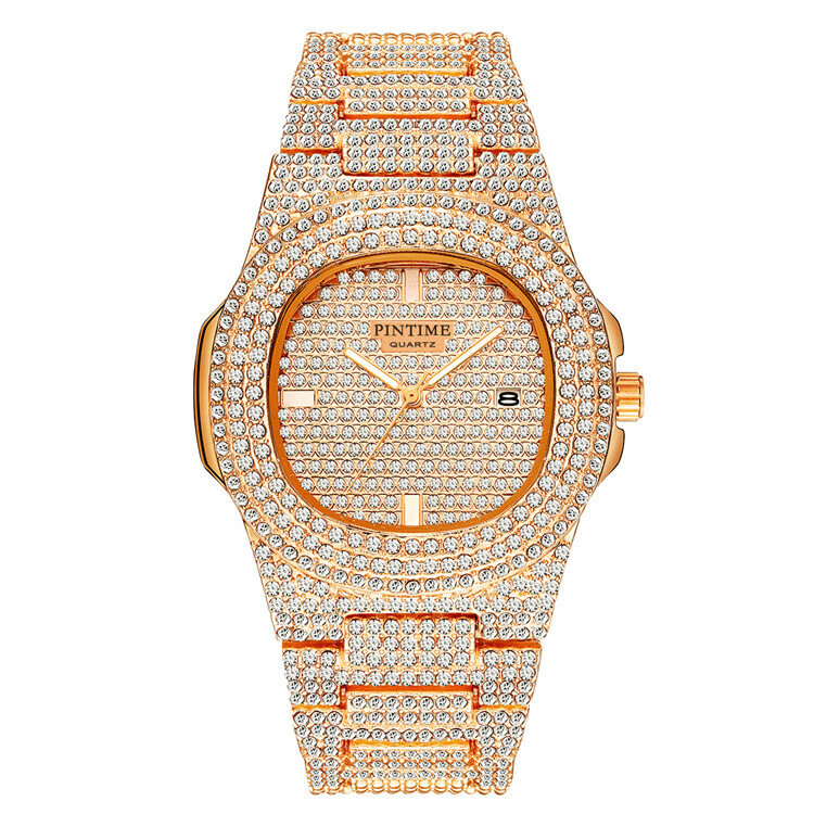 Steel Band Watch Patek Diamond Gypsophila Men&#39;s And Women&#39;s Watches Calendar Quartz Watch