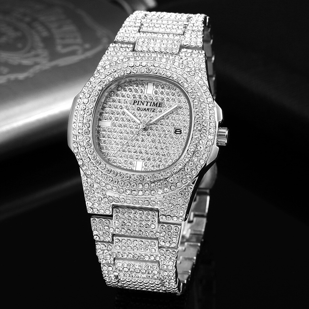 Steel Band Watch Patek Diamond Gypsophila Men&#39;s And Women&#39;s Watches Calendar Quartz Watch