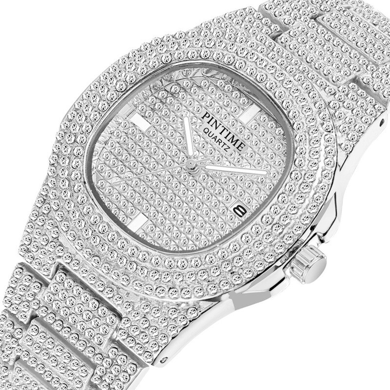 Steel Band Watch Patek Diamond Gypsophila Men&#39;s And Women&#39;s Watches Calendar Quartz Watch