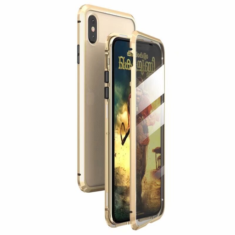 Suitable For IPhone13promax Double-sided Glass Magneto Mobile Phone Case Apple 12pro Metal Frame Shell Ip11