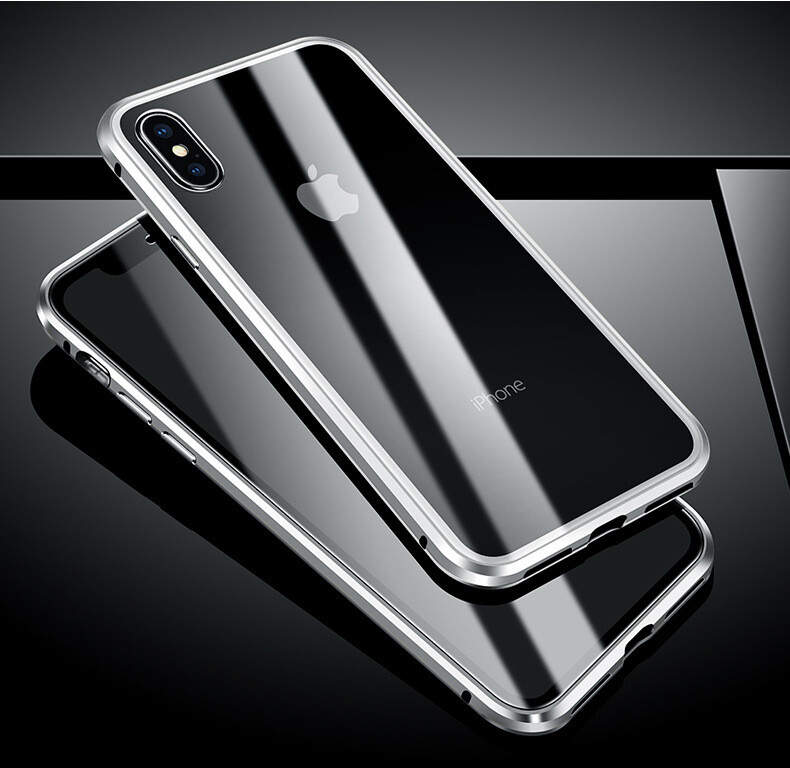 Suitable For IPhone13promax Double-sided Glass Magneto Mobile Phone Case Apple 12pro Metal Frame Shell Ip11