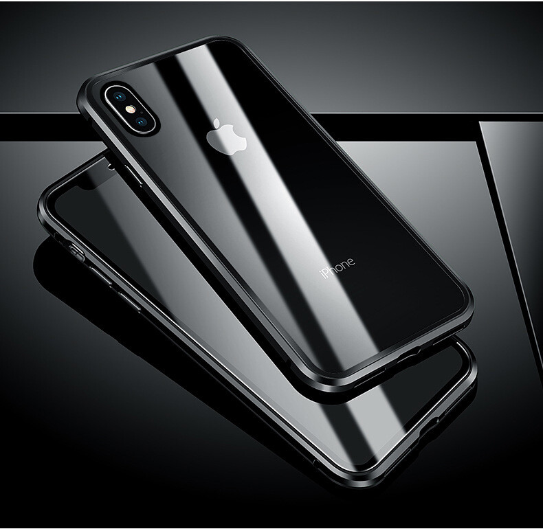 Suitable For IPhone13promax Double-sided Glass Magneto Mobile Phone Case Apple 12pro Metal Frame Shell Ip11