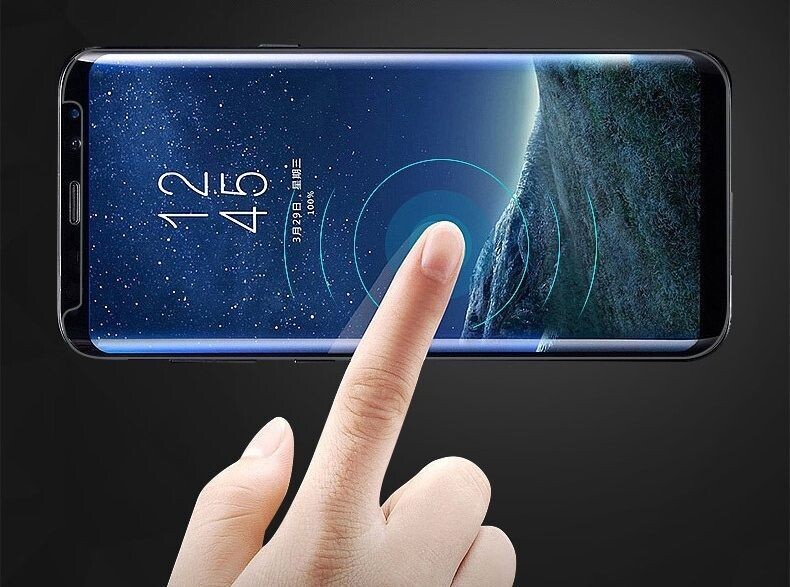 Suitable For Samsung S21 Tempered Film, S20 Curved Surface All Glue Film, S22 All Glue Tempered Film, Fingerprint Unlocking Mobile Phone Film
