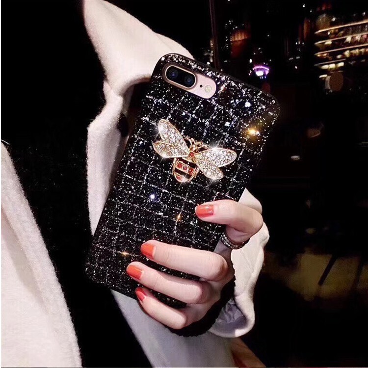Flash Diamond Bee Is Suitable For Apple 12Promax Mobile Phone Case