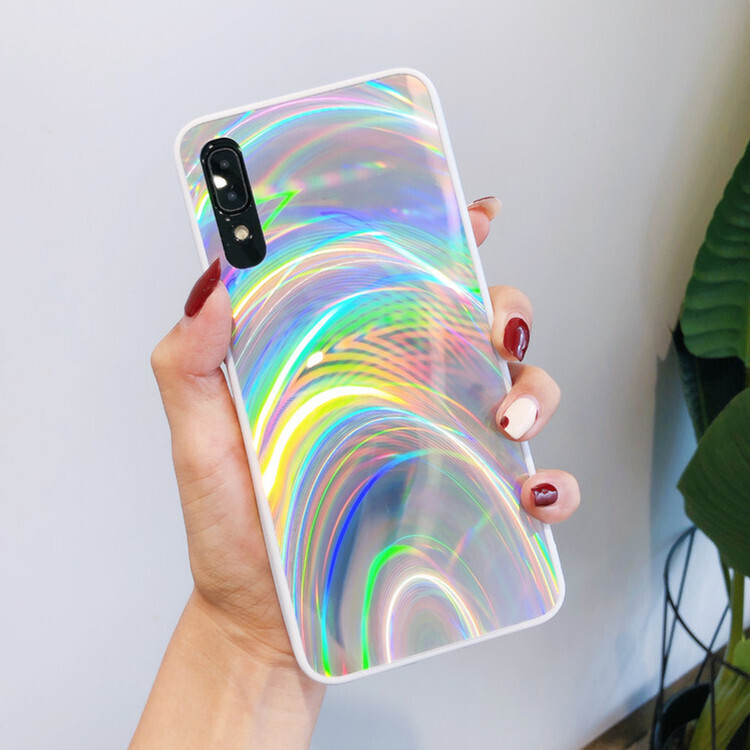 Mobile Phone Case Creative Laser Aurora Color Rainbow All-inclusive New A51 Protective Cover
