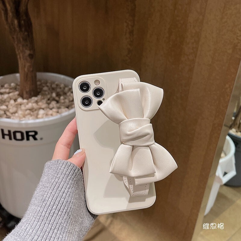 Bowknot Suitable For IPhone13promax Mobile Phone Case Apple 13mini Three-dimensional Thirteen Mini Silicone Pro