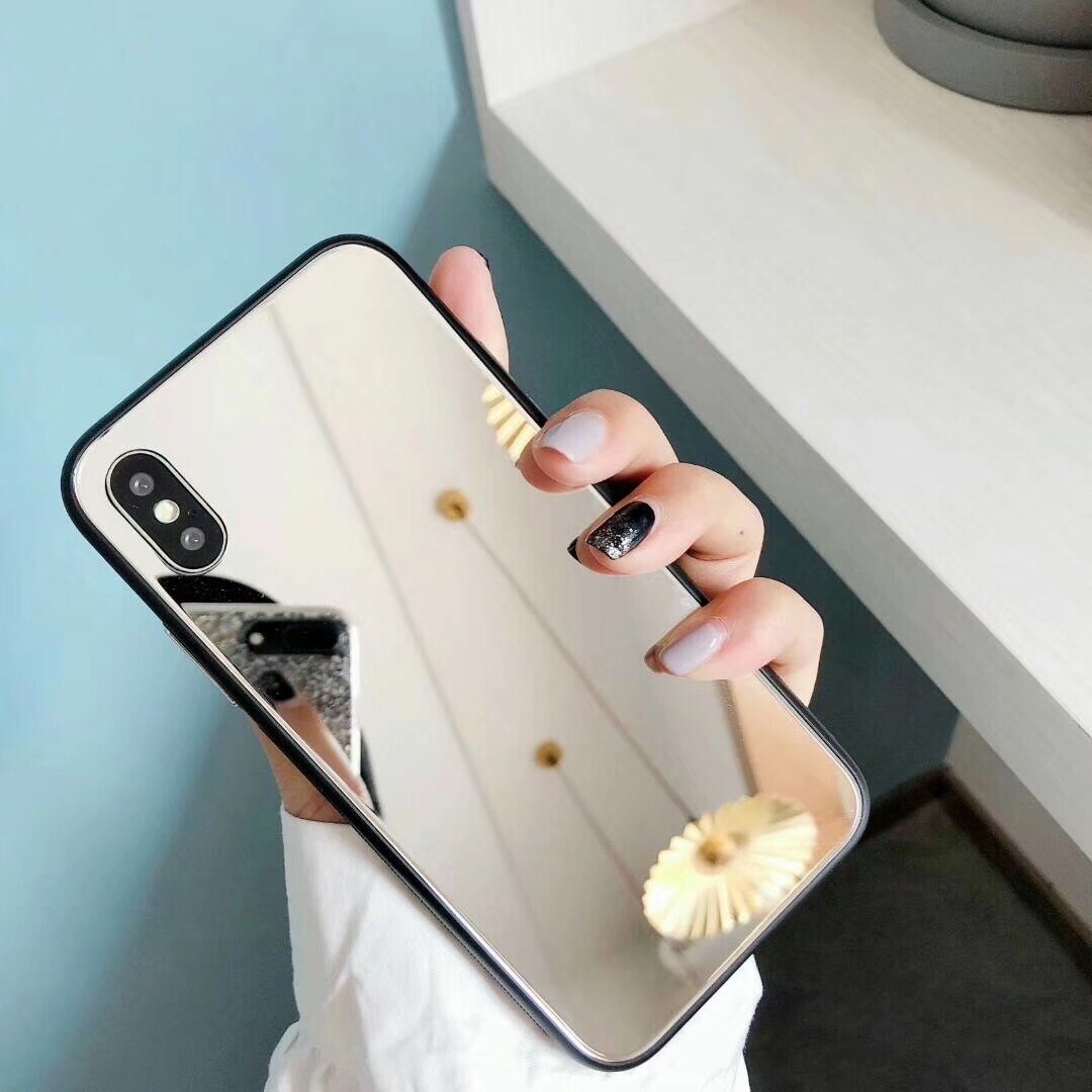 Suitable For IPhone12promax Glass Shell Apple 11 Makeup Mirror XR Personality Fashion 6s Mobile Phone Case