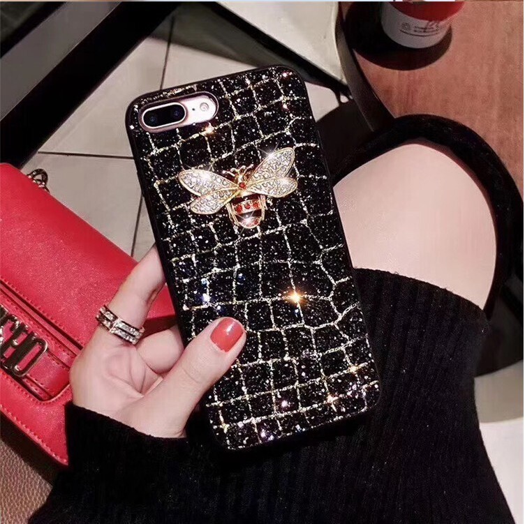 Flash Diamond Bee Is Suitable For Apple 12Promax Mobile Phone Case