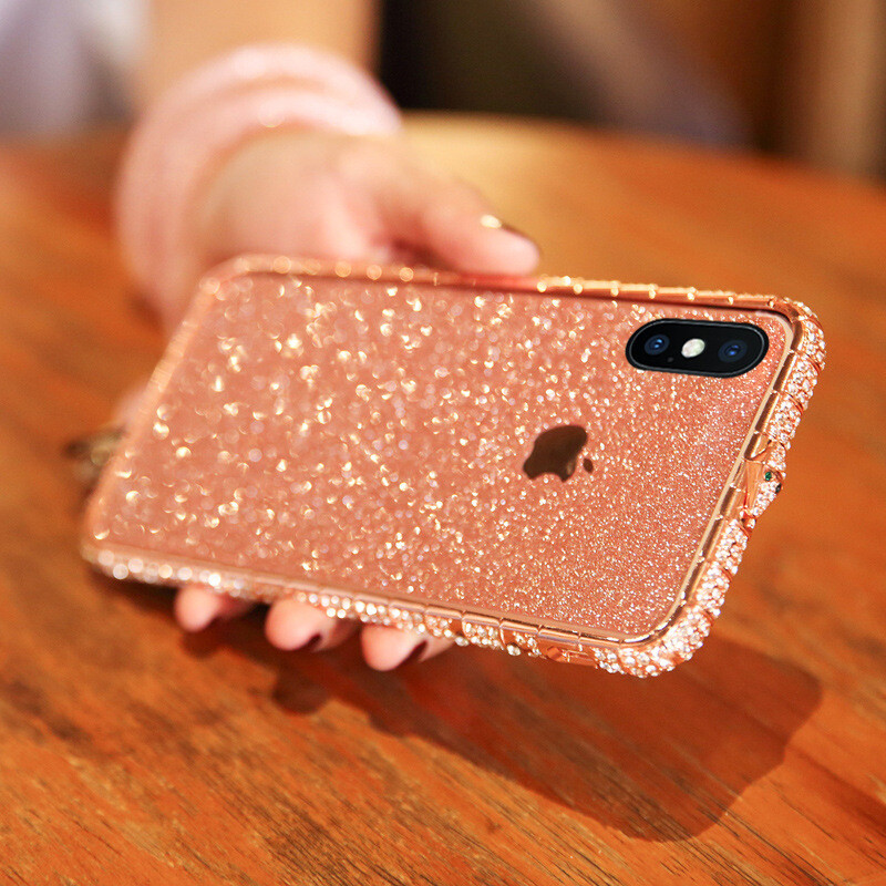 Mobile Phone Case Women&#39;s Rhinestone Iphone11 Mobile Phone Case Diamond Frame X Glitter 8p Diamond Case