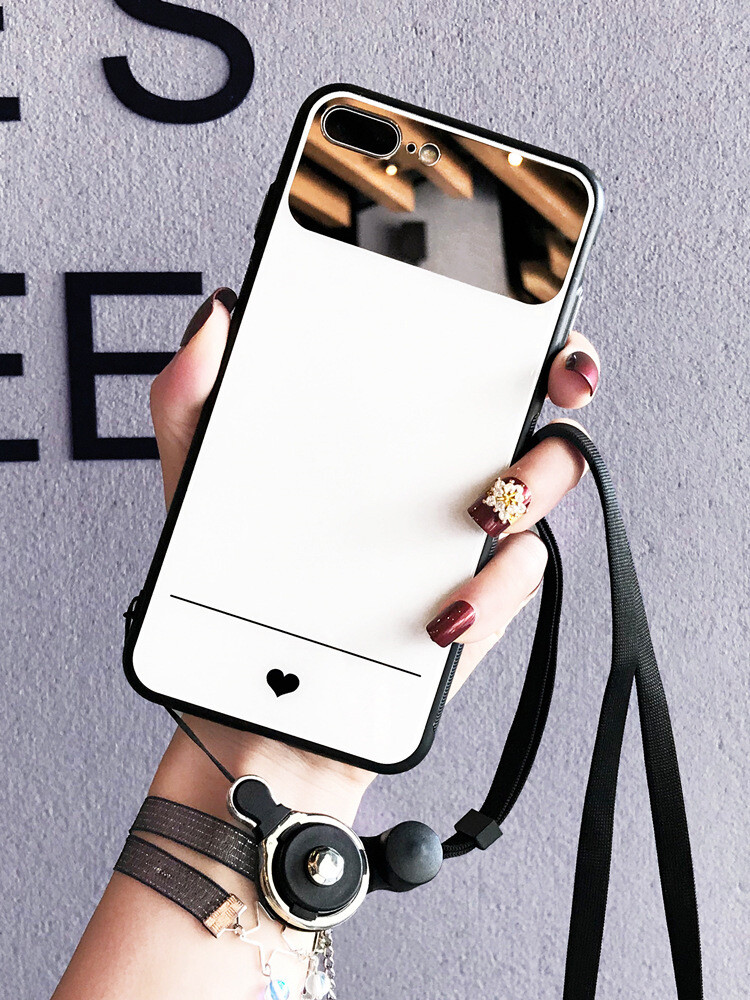 Suitable For Apple 11pro Mobile Phone Case IPhone7/8p Glass Mirror Xsmax Love Couple 12 Protective Sleeve Xr