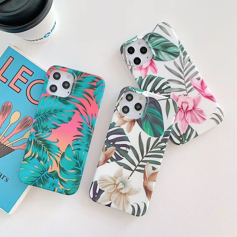 Retro Literature And Art Small Fresh Flowers And Leaves Suitable For IPhone13 Mobile Phone Case