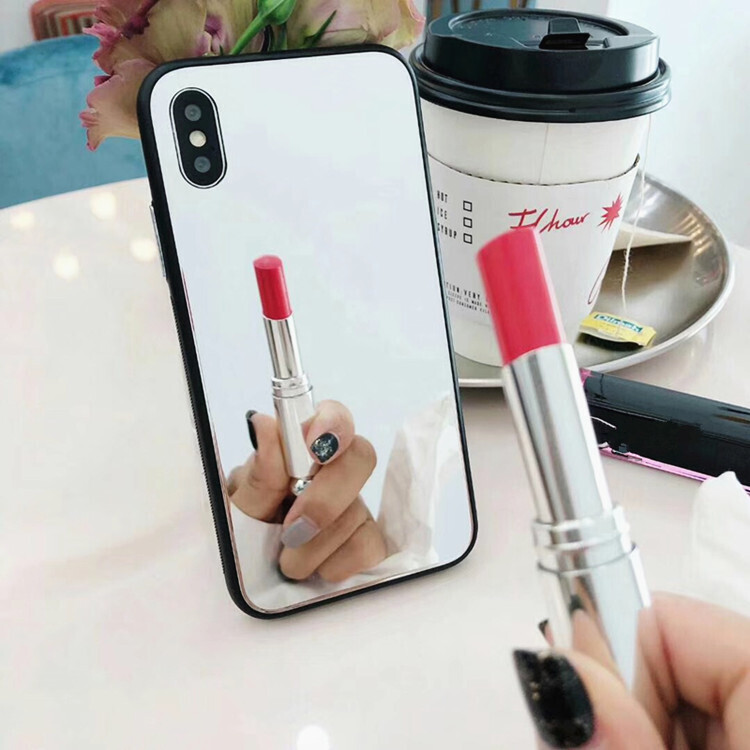 Suitable For IPhone12promax Glass Shell Apple 11 Makeup Mirror XR Personality Fashion 6s Mobile Phone Case, Color: Cz1, Applicable Model: Iphone11pro(5.8 inches)