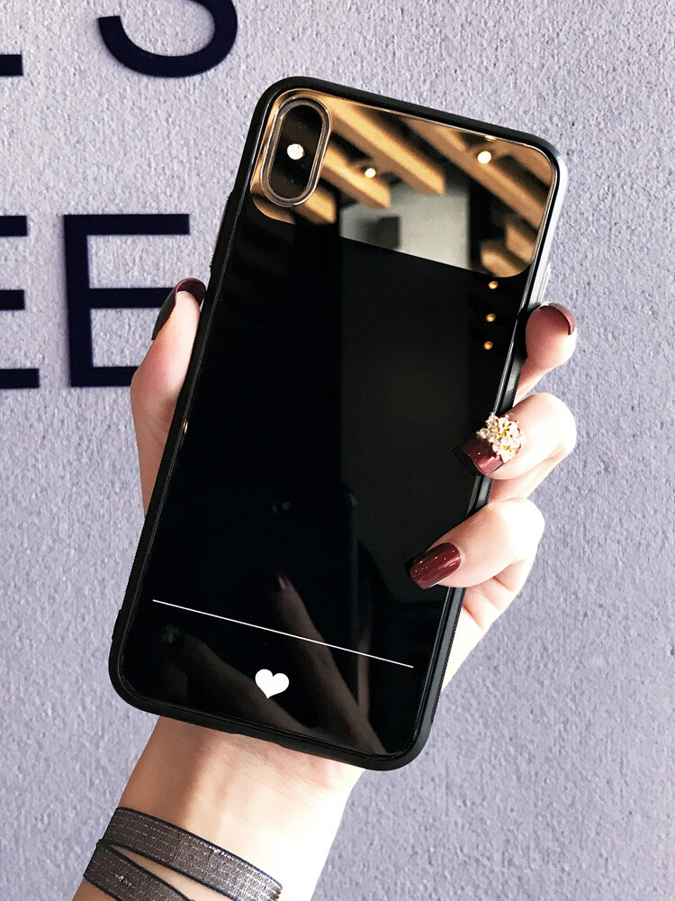 Suitable For Apple 11pro Mobile Phone Case IPhone7/8p Glass Mirror Xsmax Love Couple 12 Protective Sleeve Xr