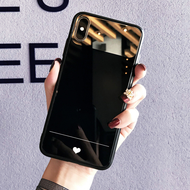 Suitable For Apple 11pro Mobile Phone Case IPhone7/8p Glass Mirror Xsmax Love Couple 12 Protective Sleeve Xr