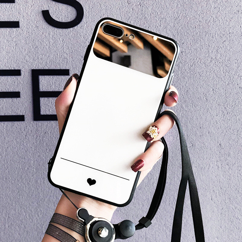 Suitable For Apple 11pro Mobile Phone Case IPhone7/8p Glass Mirror Xsmax Love Couple 12 Protective Sleeve Xr